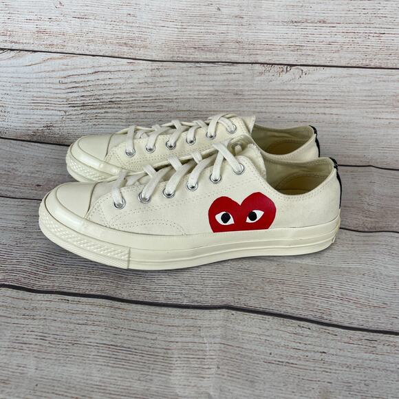 Converse x PLAY Comme des Garçons Chuck 70 Sz M 8 / W10 Sneakers Heart - Picture 7 of 11